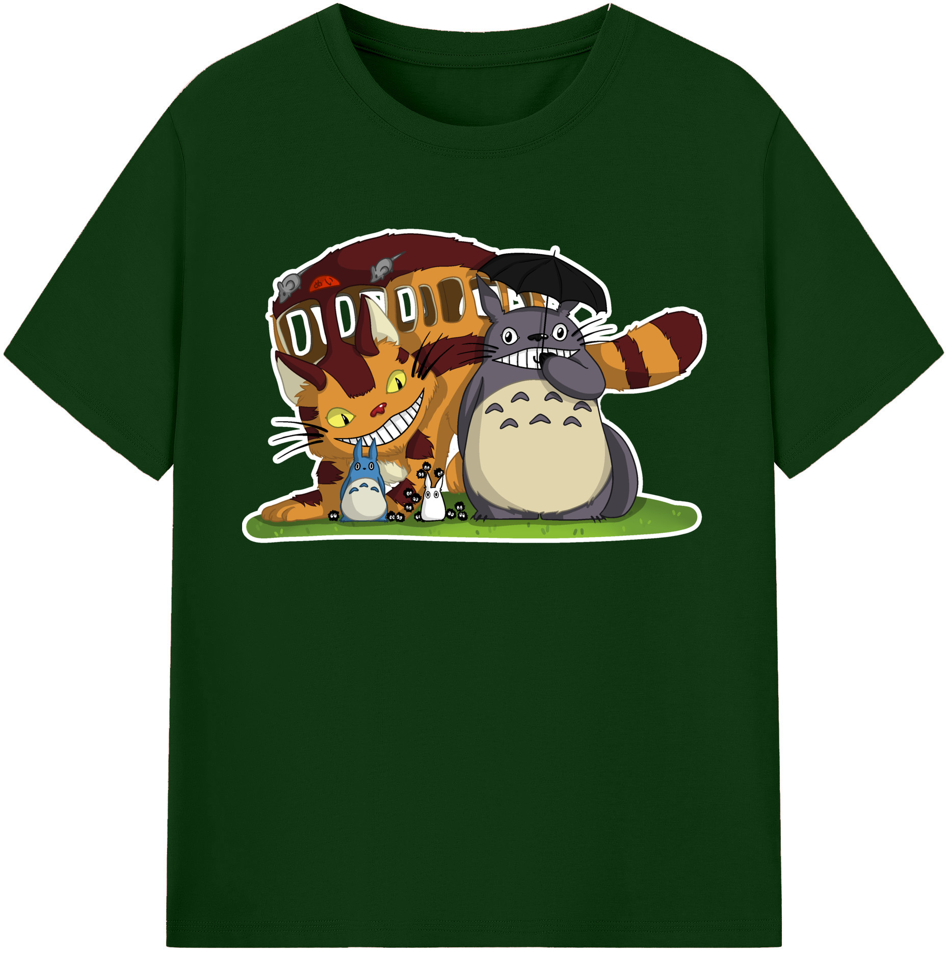 （画像用） となりのトトロ 草壁メイ 草壁サツキ My Neighbor Totoro Satsuki Kusakabe Mei Kusakabe 綿100％半袖Tシャツ（フロントプリント）